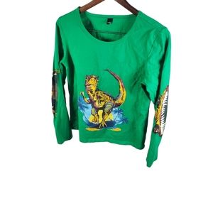 Dinosaur Glow In The Dark T-Shirt - Boy’s Size XL - Green